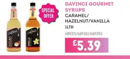 Bestway DAVINCI GOURMET Syrups caramel/ hazelnut/vanilla offer