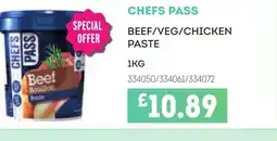 Bestway CHEFS PASS Beef/veg/chicken paste offer