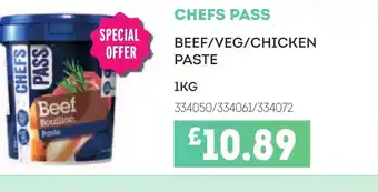 Bestway CHEFS PASS Beef/veg/chicken paste offer