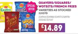 Bestway QUAVERS/Squares/ wotsits/french fries offer