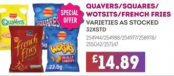 Bestway QUAVERS/Squares/ wotsits/french fries offer