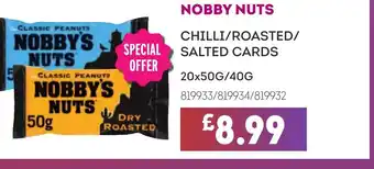 Bestway NOBBY NUTS Chilli/roasted/ salted cards offer