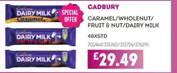 Bestway CADBURY Caramel/wholenut/ fruit & nut/dairy milk offer