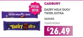 Bestway CADBURY Dairy milk duo/ twirl extra offer