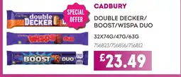 Bestway CADBURY Double decker/ boost/wispa duo offer