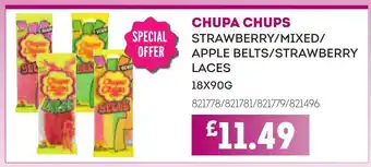 Bestway CHUPA CHUPS Strawberry/mixed/ apple belts/strawberry laces offer