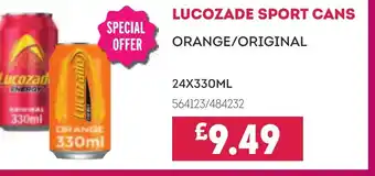 Bestway LUCOZADE Sport cans orange/original offer