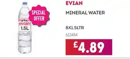 Bestway EVIAN Mineral water offer