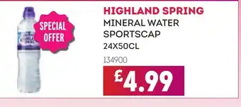 Bestway HIGHLAND SPRING Mineral water sportscap offer