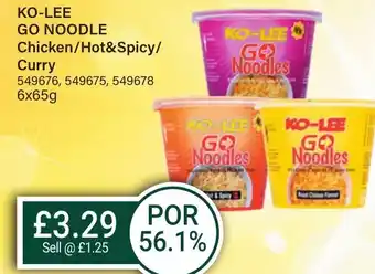 Bestway KO-LEE Go noodle Chicken/Hot&Spicy/ Curry offer