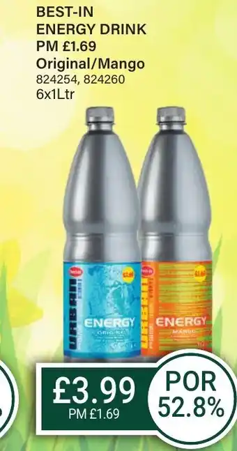 Bestway BEST-IN ENERGY DRINK Original/Mango offer