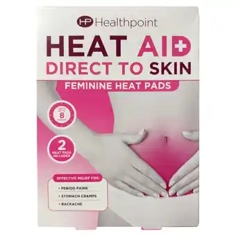 Asda Healthpoint 2 Heat Aid Direct to Skin Heat Pads offer