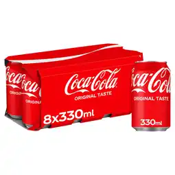 Asda Coca-Cola Original Taste 8 x 330ml offer