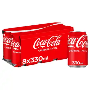 Asda Coca-Cola Original Taste 8 x 330ml offer