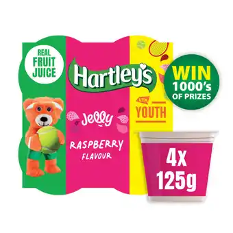 Asda Hartley's Raspberry Flavour Jelly 4 x 125g (500g) offer