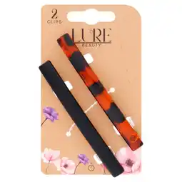 Asda Lure Beauty 2 Barrette Duo Clips offer