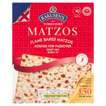 Asda Rakusens of Yorkshire Matzos Flame Baked 300g offer