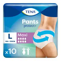 Asda Tena Incontinence Pants Protect+ Maxi Large 10 Pack offer