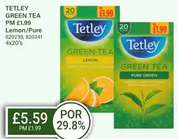 Bestway TETLEY Green tea Lemon/Pure offer