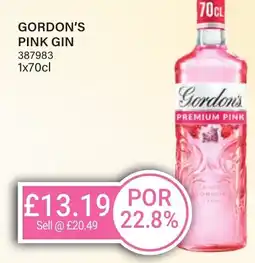 Bestway GORDON'S Pink gin offer