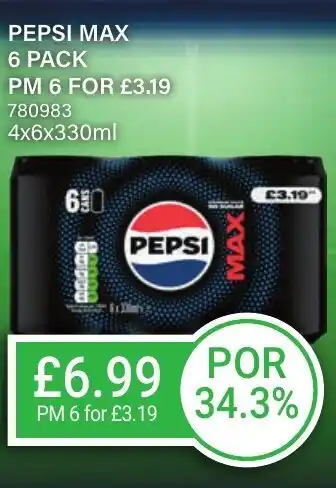 Bestway PEPSI Max offer