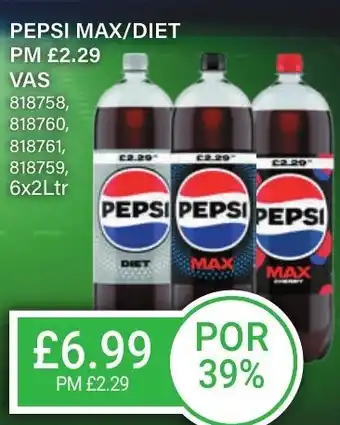 Bestway PEPSI Max/Diet offer