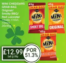 Bestway MINI CHEDDARS GRAB BAG Original/ Smoky BBQ/ Red Leicester offer