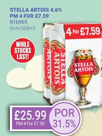 Bestway STELLA ARTOIS 4.6% offer