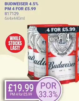 Bestway BUDWEISER 4.5% offer