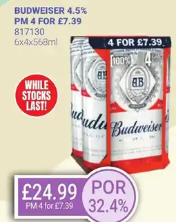 Bestway BUDWEISER 4.5% offer