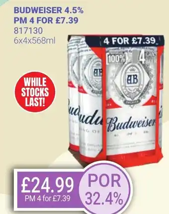 Bestway BUDWEISER 4.5% offer