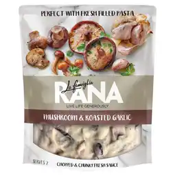 Asda La Famiglia Rana Mushroom & Roasted Garlic Chopped & Chunky Fresh Sauce 200g offer