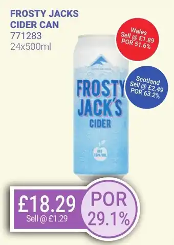 Bestway FROSTY JACKS Cider can offer