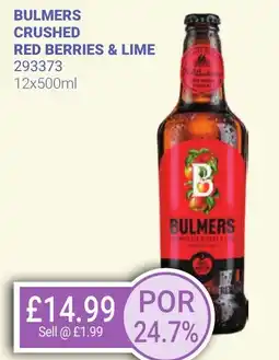 Bestway BULMERS Crushed red berries & lime offer