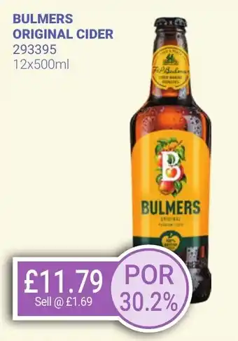 Bestway BULMERS Original cider offer