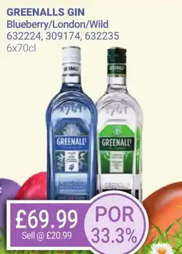 Bestway GREENALLS GIN Blueberry/London/Wild offer