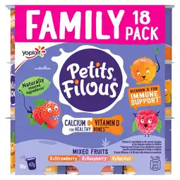 Morrisons Petits Filous Strawberry, Raspberry & Apricot Yogurt Pots offer