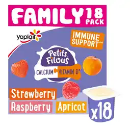 Morrisons Petits Filous Strawberry, Raspberry & Apricot Yogurt Pots offer