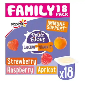 Morrisons Petits Filous Strawberry, Raspberry & Apricot Yogurt Pots offer