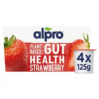 Morrisons Alpro Strawberry Gut Health Yogurt 4 x 125g offer