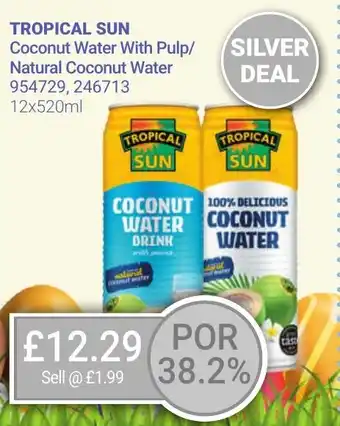 Bestway TROPICAL SUN Coconut Water With Pulp/ Natural Coconut Water offer