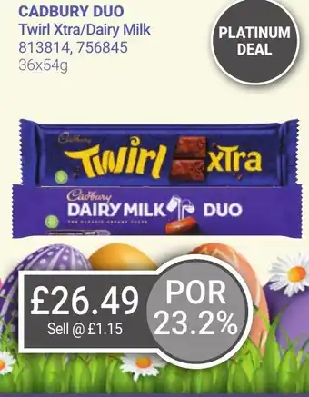 Bestway CADBURY DUO Twirl Xtra/Dairy Milk offer