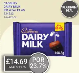 Bestway CADBURY Dairy milk offer