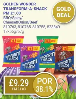 Bestway GOLDEN WONDER TRANSFORM-A-SNACK offer