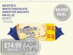 Bestway MCVITIE'S White chocolate digestive biscuits offer