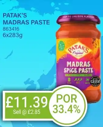 Bestway PATAK'S Madras paste offer