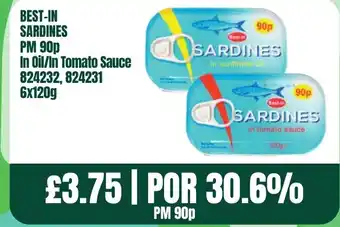 Bestway BEST-IN Sardines In Oil/In Tomato Sauce offer