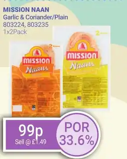 Bestway MISSION NAAN Garlic & Coriander/Plain offer