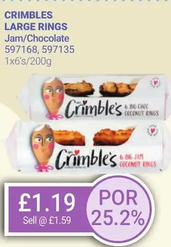 Bestway CRIMBLES LARGE RINGS Jam/Chocolate offer