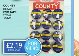 Bestway COUNTY Black pvc tape offer